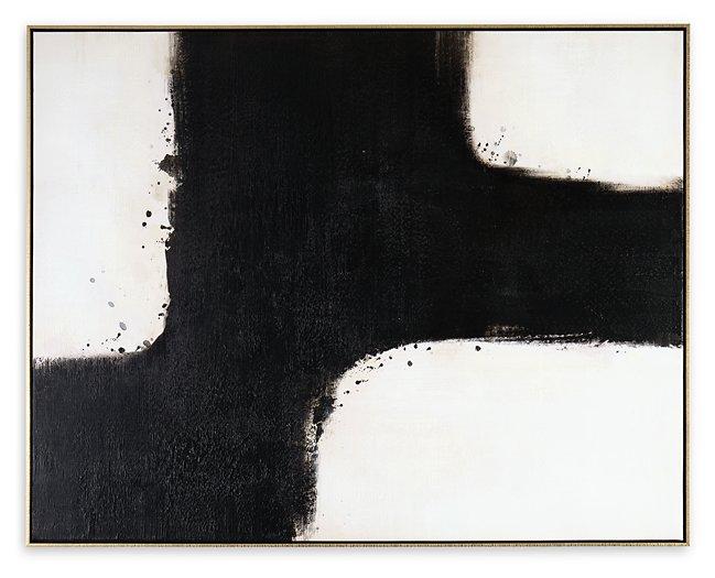 Reighlea wall art by Ashley Furniture featuring modern abstract design on a textured canvas for stylish home decor.