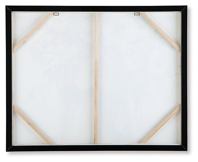 Ashley Furniture Shadwick Wall Art featuring a modern abstract design in neutral tones, ideal for contemporary home decor.