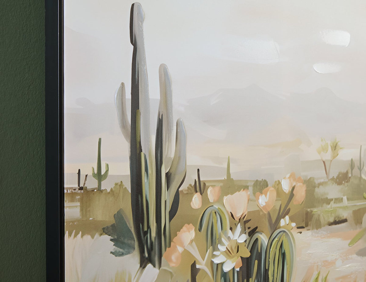 Close-up of Ashley Furniture Sidworth Wall Art showcasing intricate design and textured details.