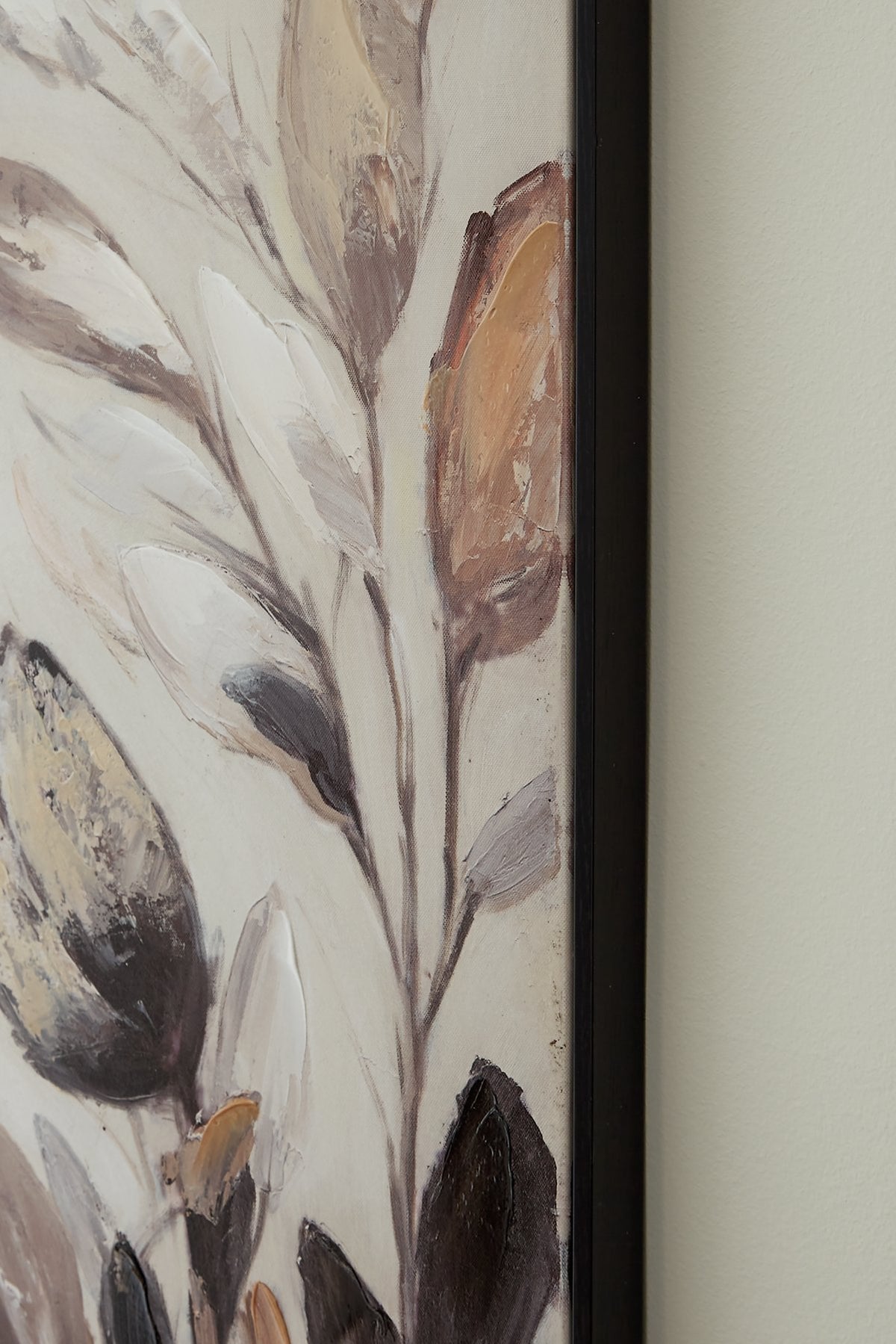 Ashley Furniture Trulow wall art featuring a modern, abstract design with neutral tones, perfect for contemporary home decor.