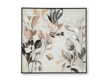 Ashley Furniture Trulow wall art featuring a modern abstract design in neutral tones, perfect for contemporary home decor