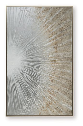 Ashley Furniture Waldard Wall Art featuring abstract design in neutral tones, perfect for modern home decor.