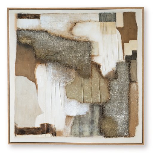 Ashley Furniture Wylander wall art, modern abstract wall decor with vibrant colors and textured design for living room or bedroom.