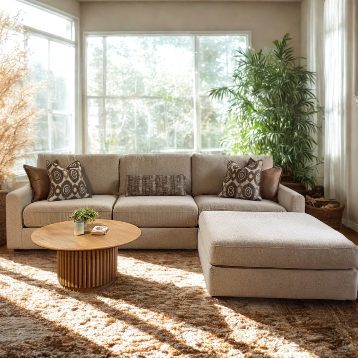 Sequoia Sectional with Chaise (3pc + Ottoman) - Pull Up A Couch