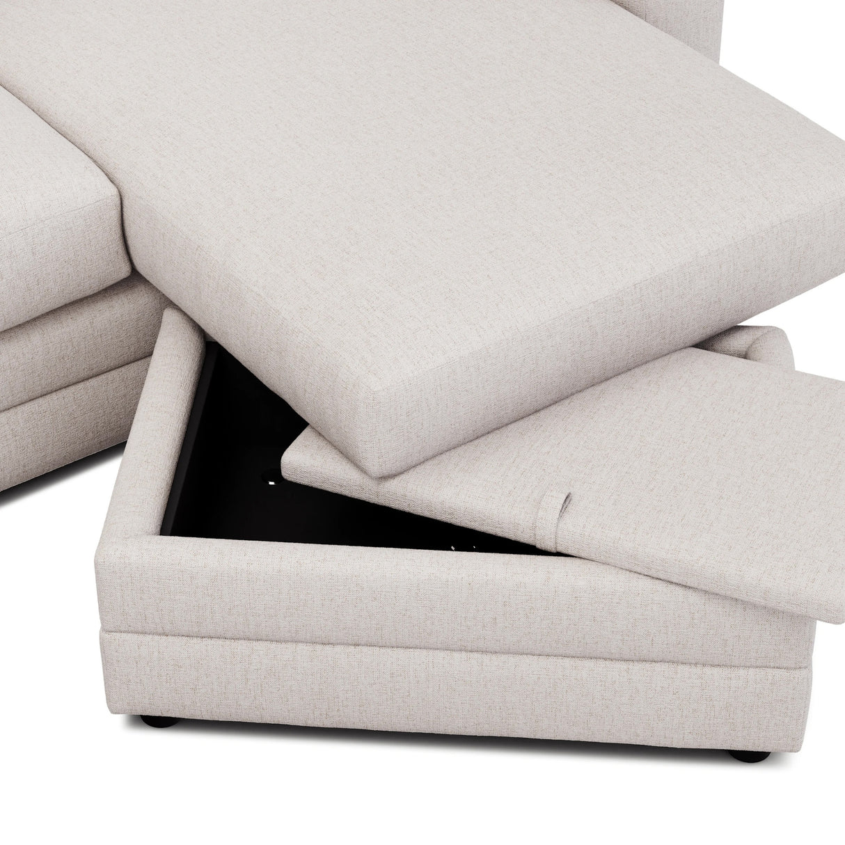 ARTICLE - Riley 84" Reversible Storage Sectional (Napa White)