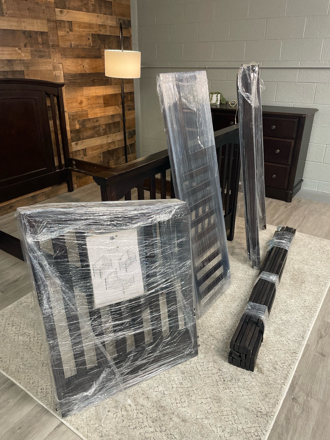 Solid Wood Convertible Bed Frame - (Full)