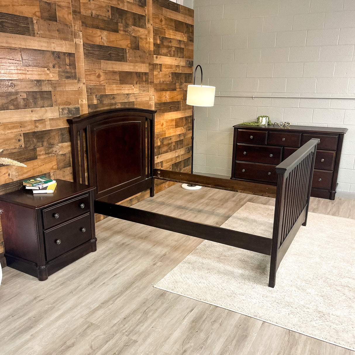 Solid Wood Convertible Bed Frame - (Full)