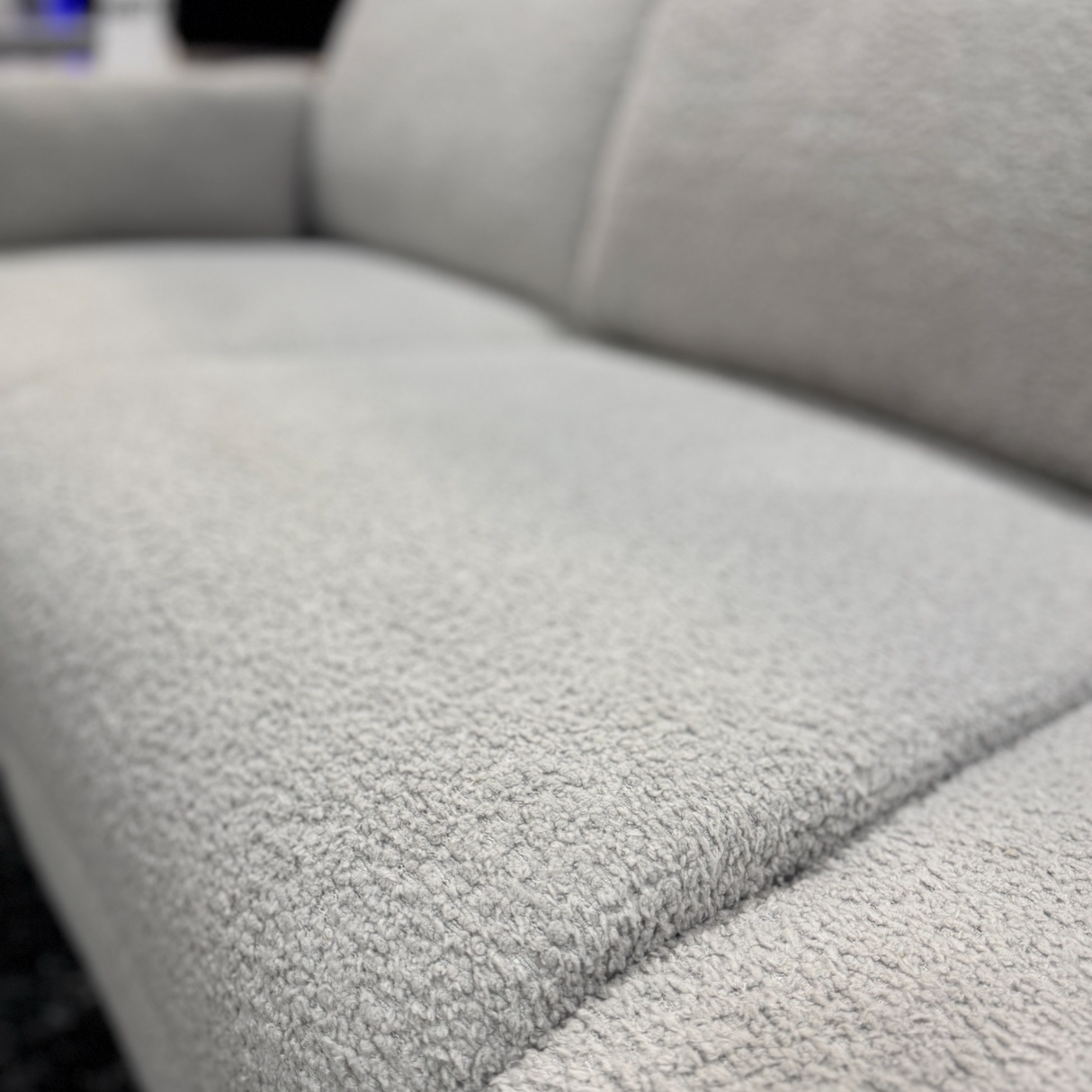 Boucle Sofa & Loveseat w/Power Recliners