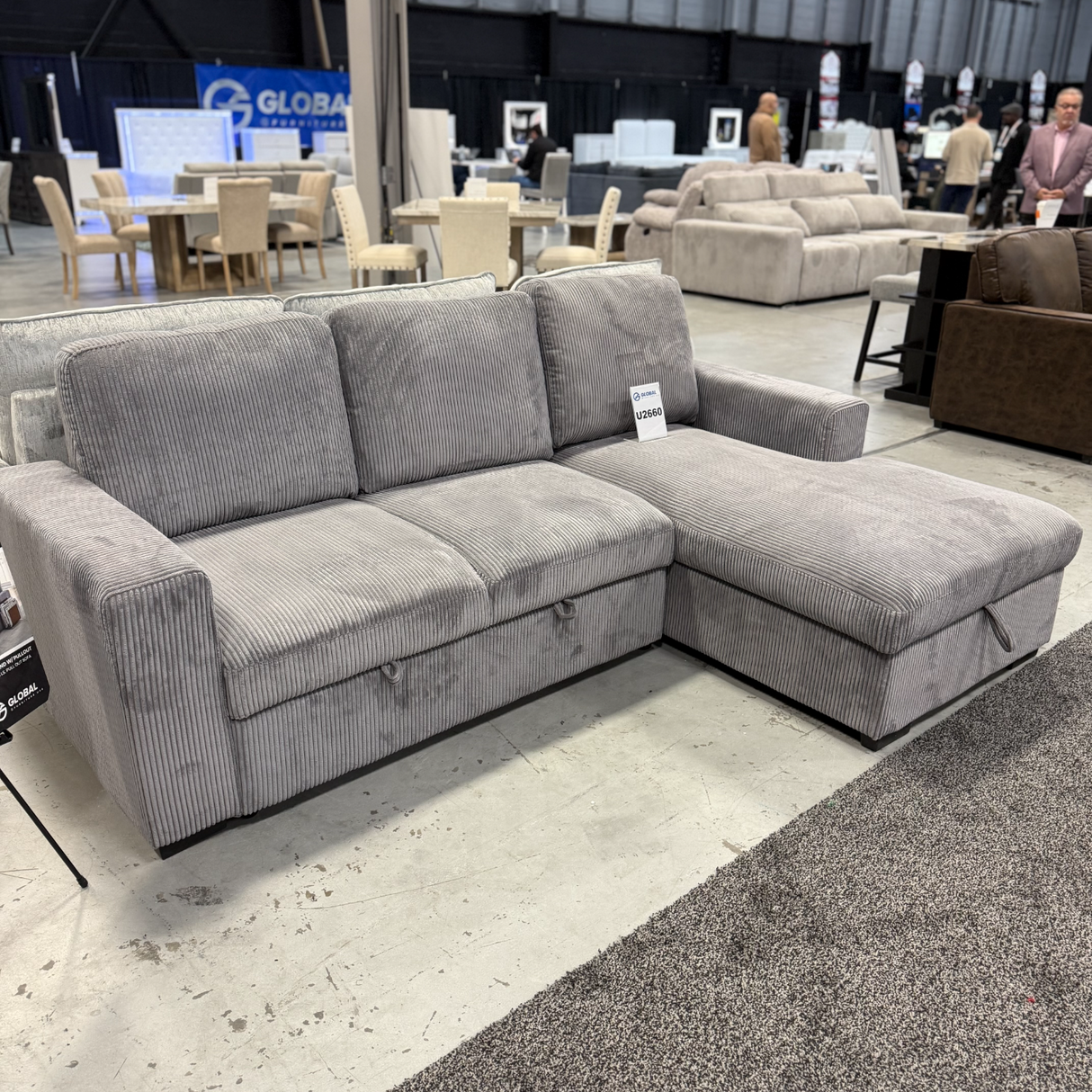 Modular Couch w/Pop Up Bed and Storage Chaise