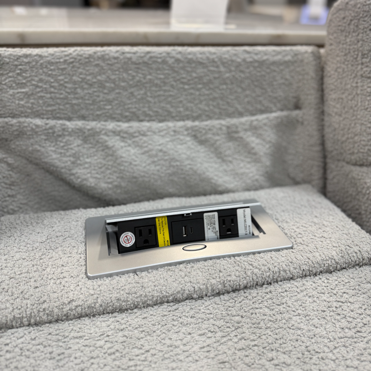 Boucle Sofa & Loveseat w/Power Recliners