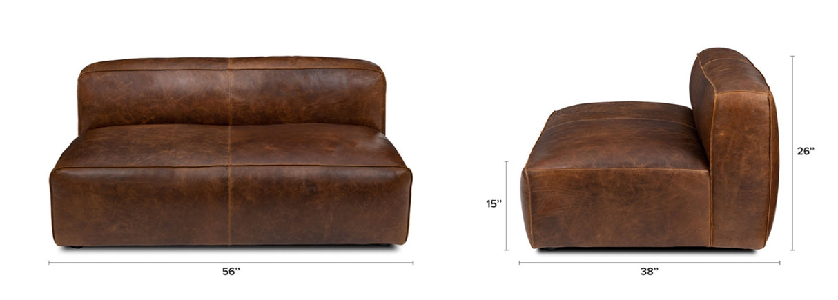 ARTICLE - Cigar Loveseat (Rawhide Leather)