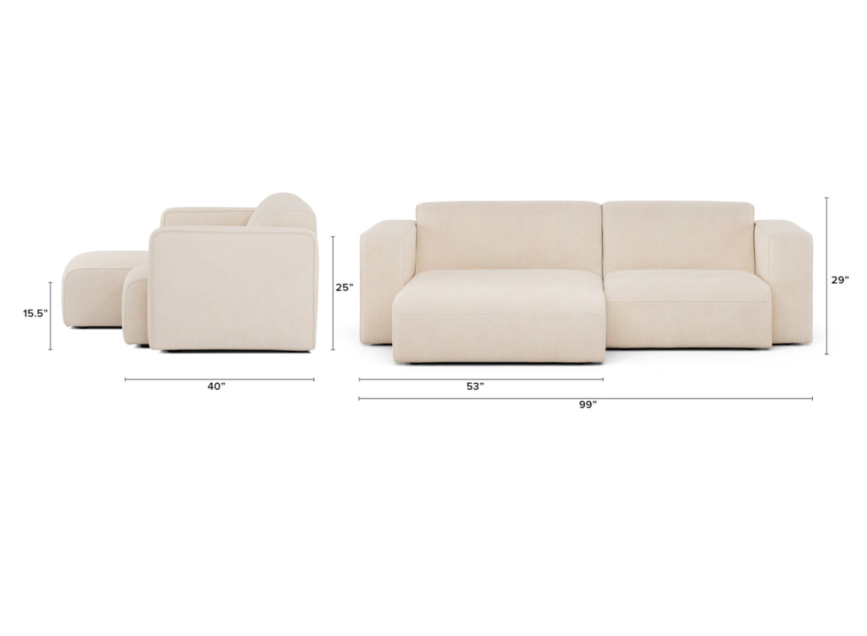 ARTICLE - Sanna Modular Sectional w/ Chaise (Magnet Ivory)