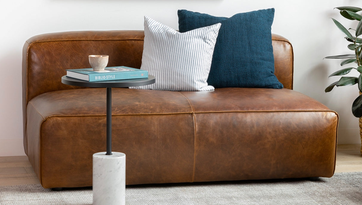 ARTICLE - Cigar Loveseat (Rawhide Leather)