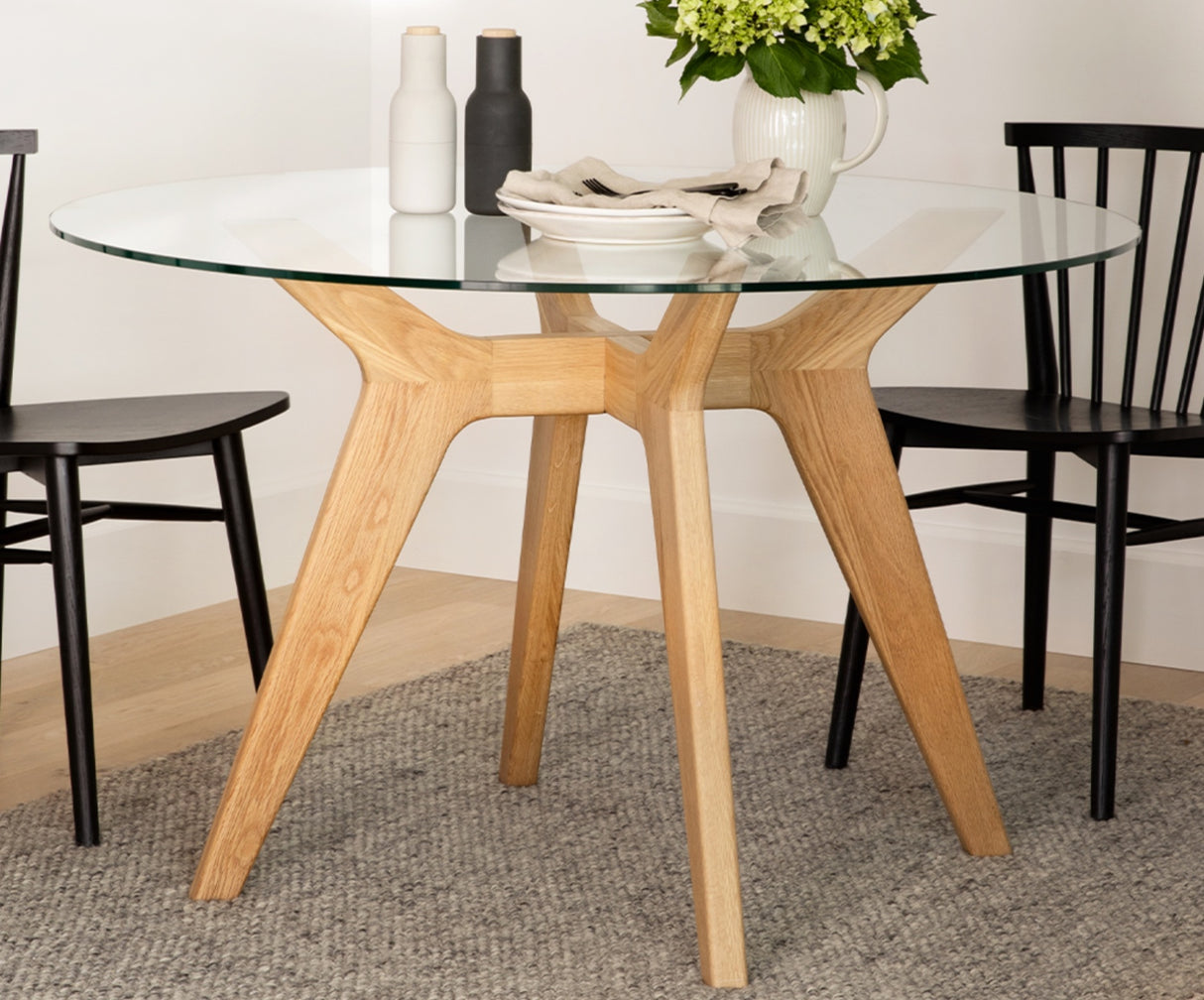 ARTICLE - Emmer Dining Table for 4 (Glass Top)