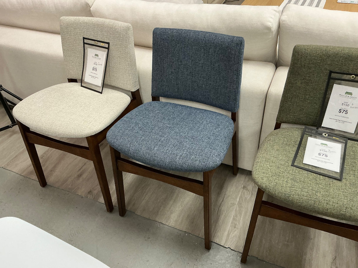 ARTICLE - Nosh Dining Chairs (Walnut and Denim Blue)