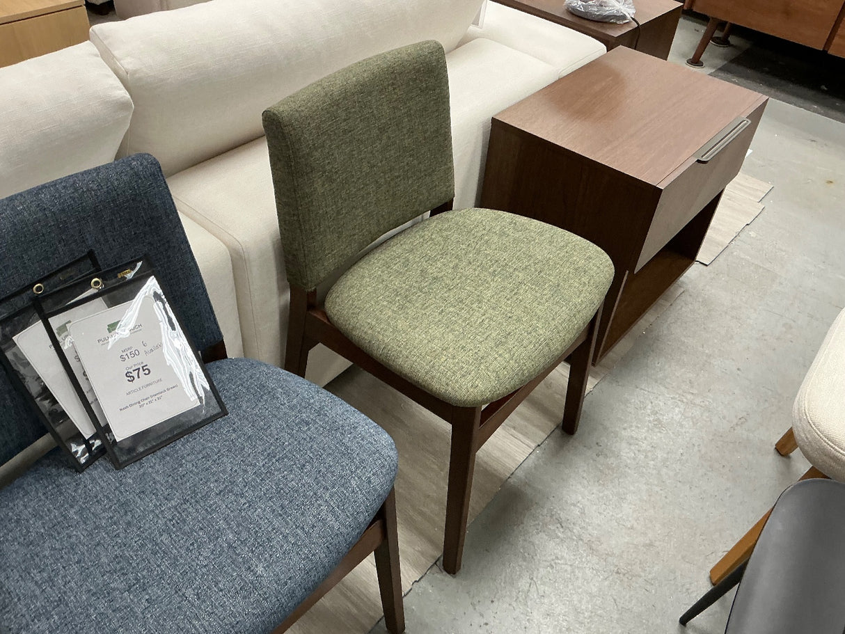 ARTICLE - Nosh Dining Chairs (Walnut and Hemlock Green)