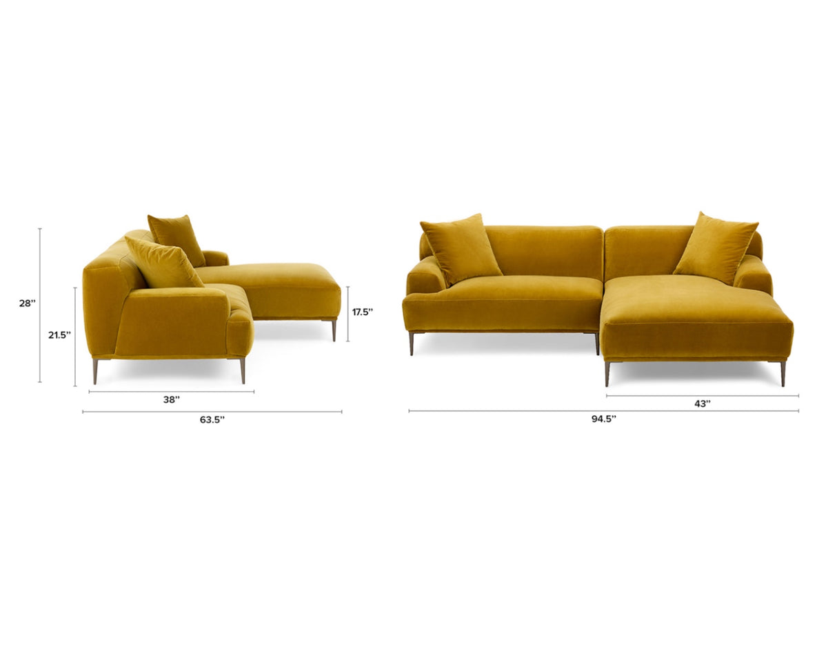 ARTICLE - Abisko Sectional w/ Chaise (Velvet)