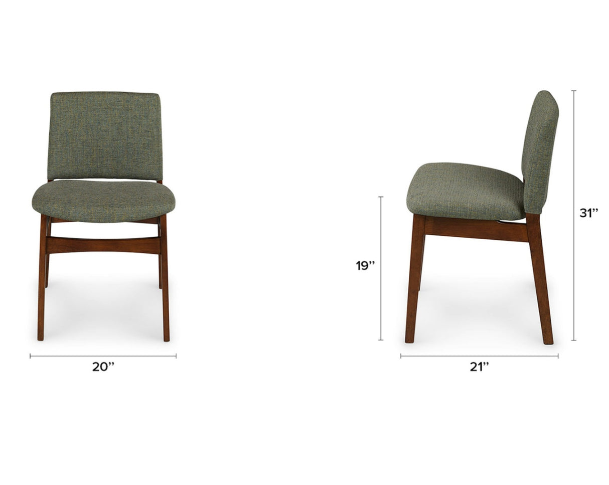 ARTICLE - Nosh Dining Chairs (Walnut and Hemlock Green)