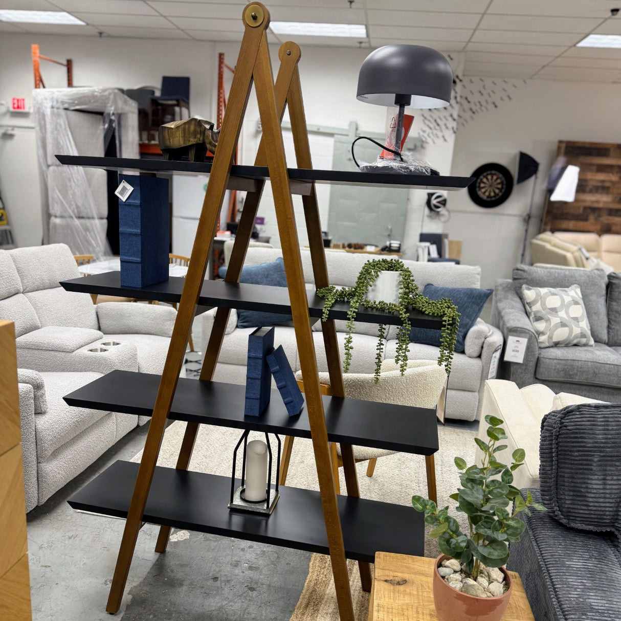 ARTICLE - CALIPER 47" SHELF - BLACK/HONEY BEECH