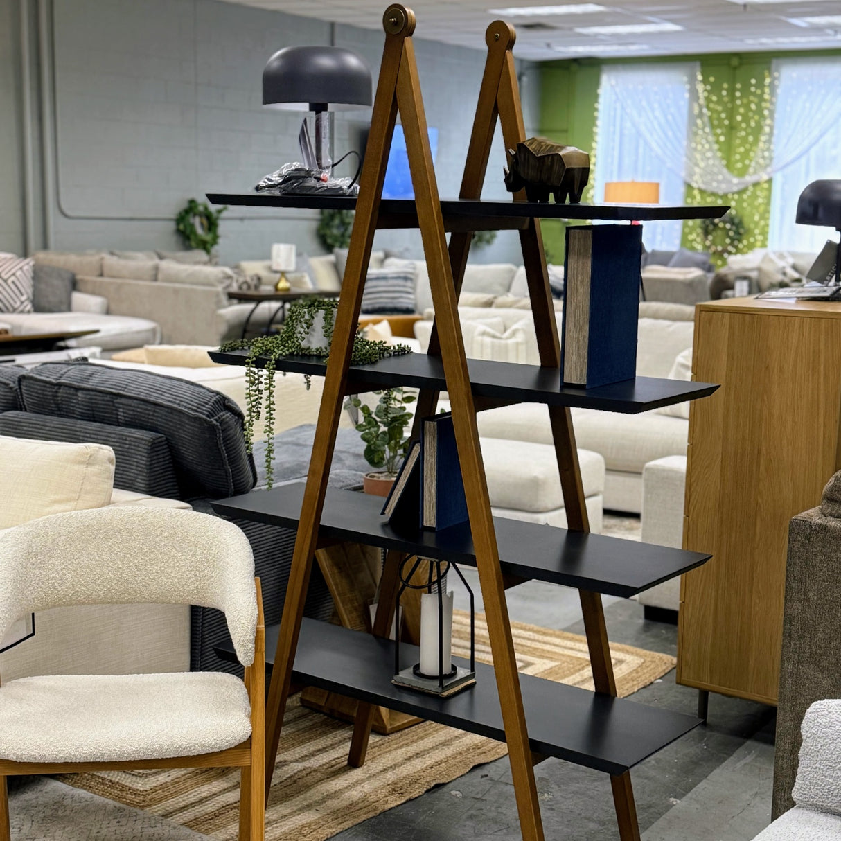 ARTICLE - CALIPER 47" SHELF - BLACK/HONEY BEECH