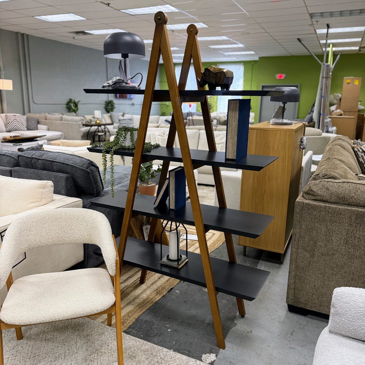 ARTICLE - CALIPER 47" SHELF - BLACK/HONEY BEECH