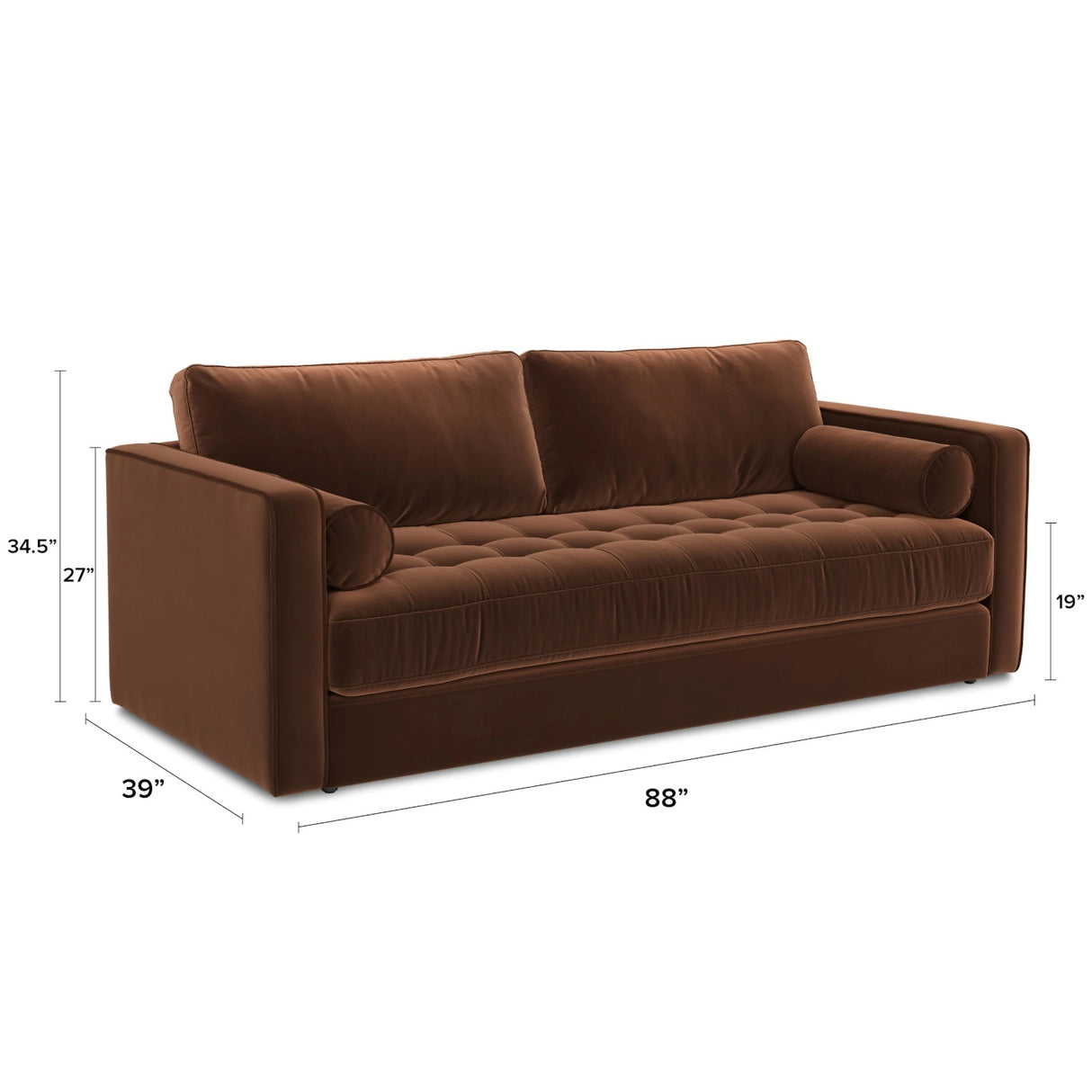 ARTICLE - Sven 88" Sofa Bed (Plush Pacific Brown)