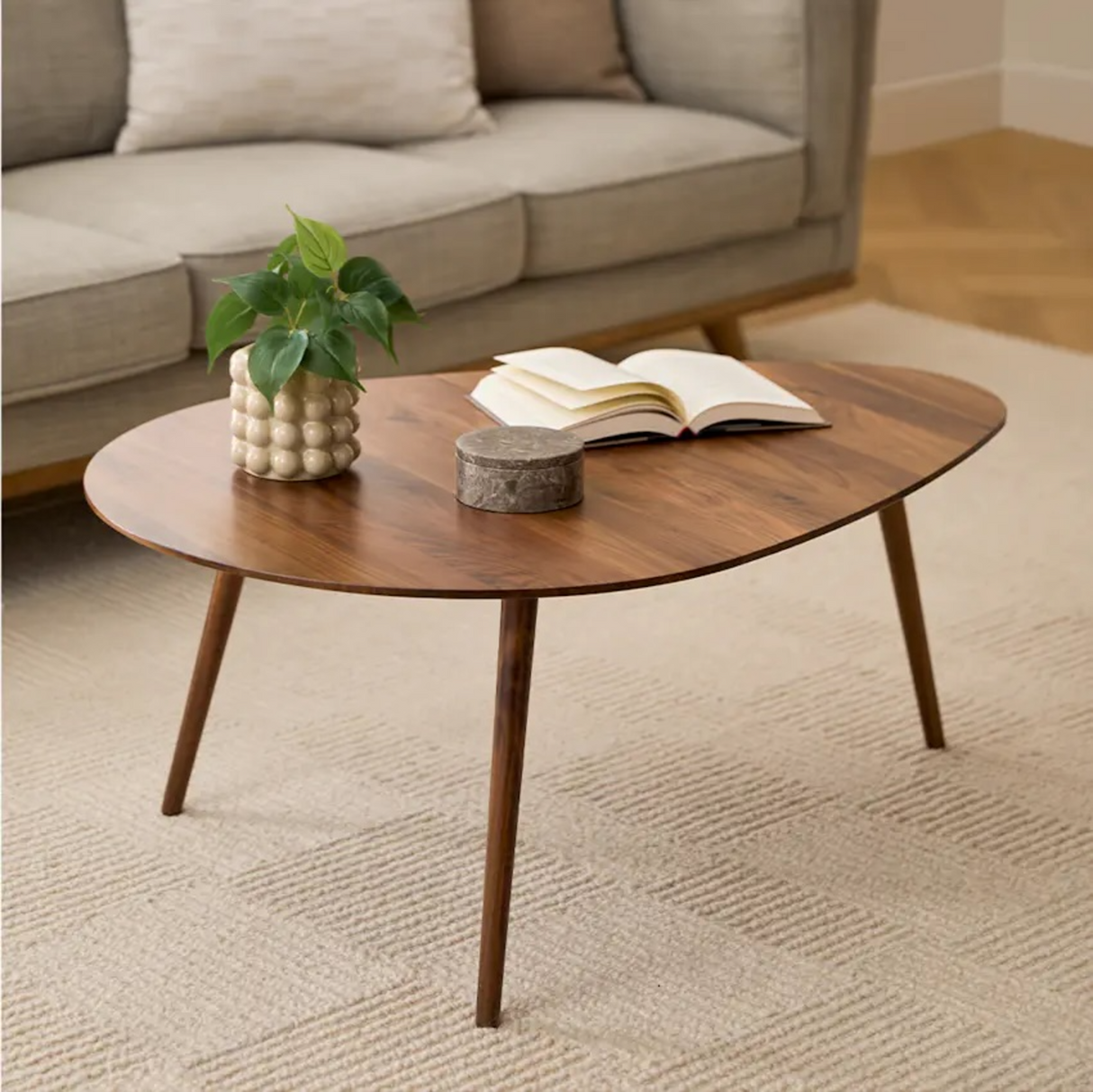 ARTICLE - Amoeba 42.5" Coffee Table (Walnut)