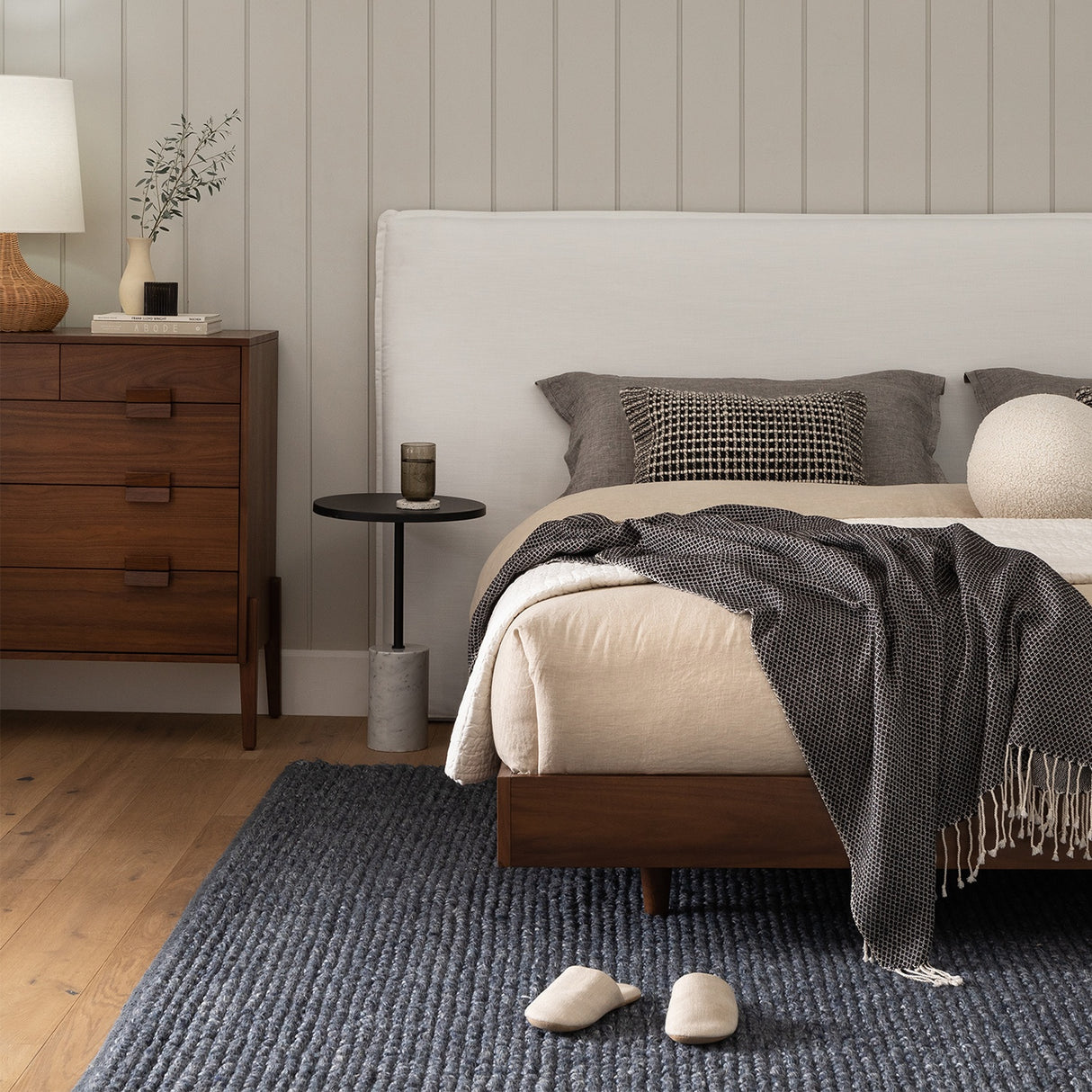 ARTICLE - BASI KING BED FRAME (Walnut)