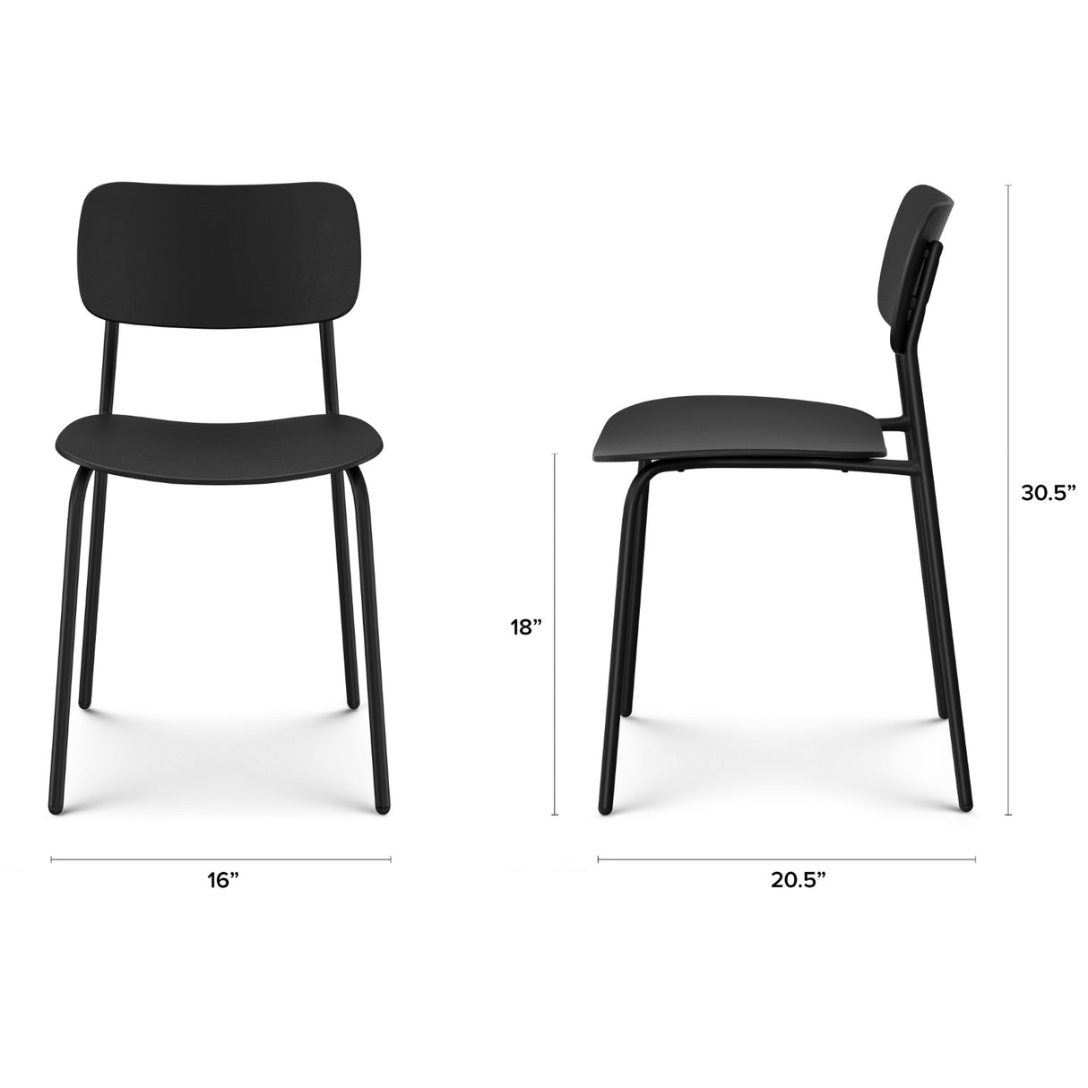 ARTICLE - Ari Outdoor Stackable Dining Chair (Black)