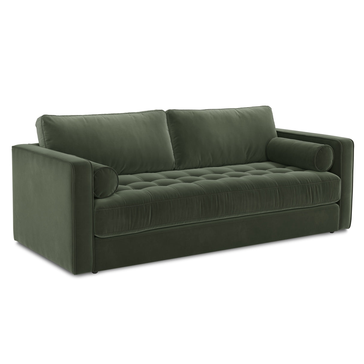 ARTICLE - Sven 88" Tufted Velvet Sofa Bed (Plush Pacific Green)