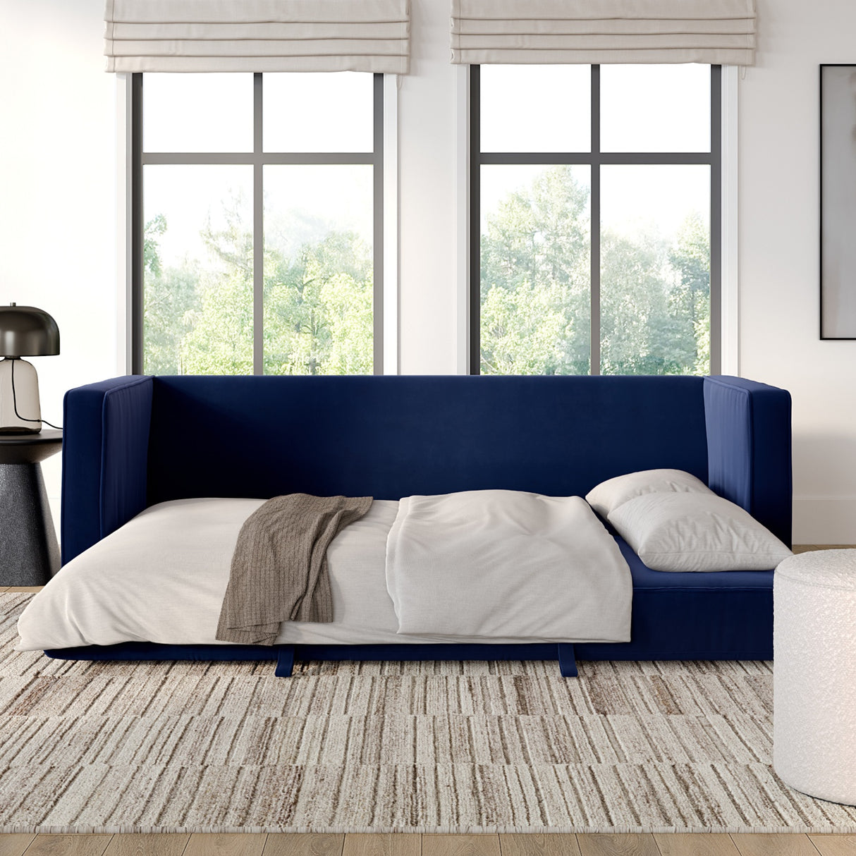ARTICLE - Sven 88" Tufted Velvet Sofa Bed (Plush Cascadia)