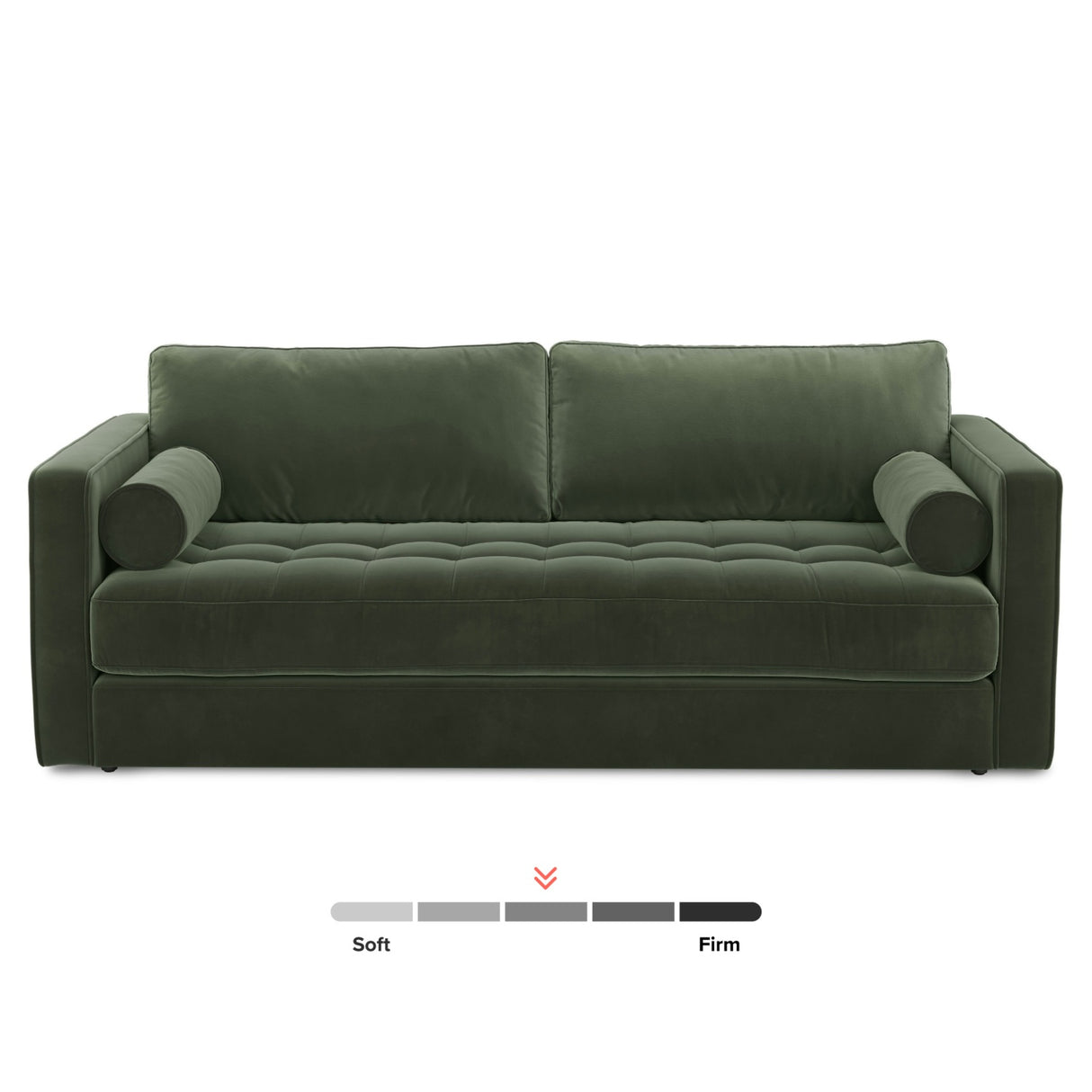ARTICLE - Sven 88" Tufted Velvet Sofa Bed (Plush Pacific Green)