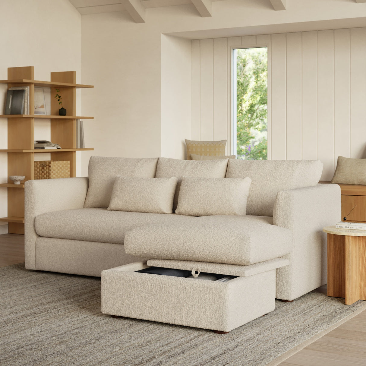 ARTICLE - Marina 90" Reversible Sleeper Storage Sectional