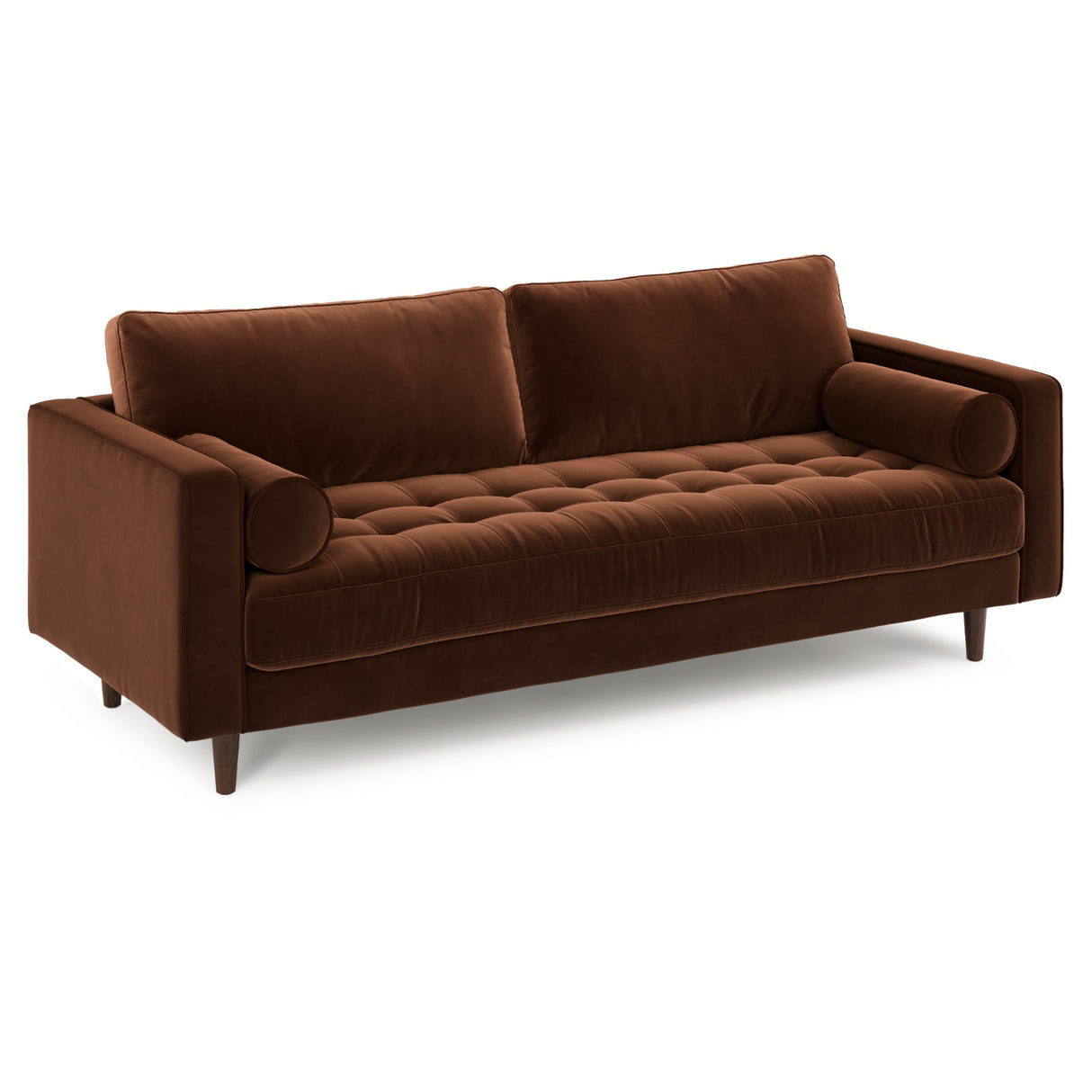 ARTICLE - Sven 88" Tufted Velvet Sofa (Plush Pacific Brown)