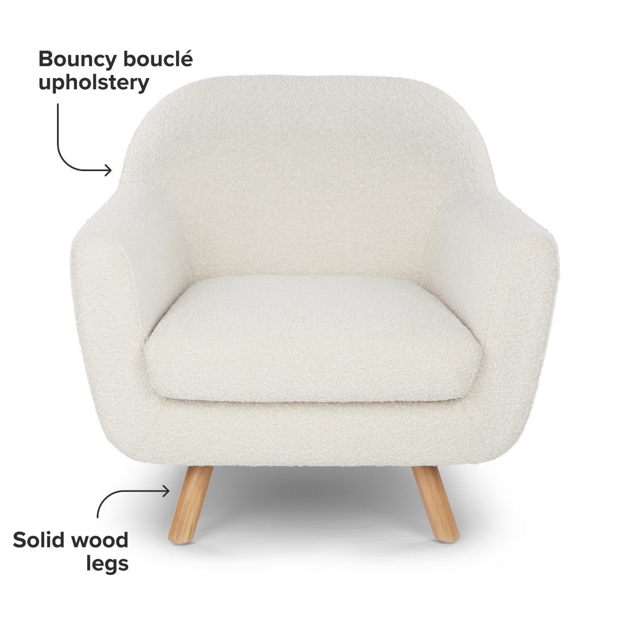 ARTICLE - Gabriola 34" Lounge Chair (Ivory Boucle)