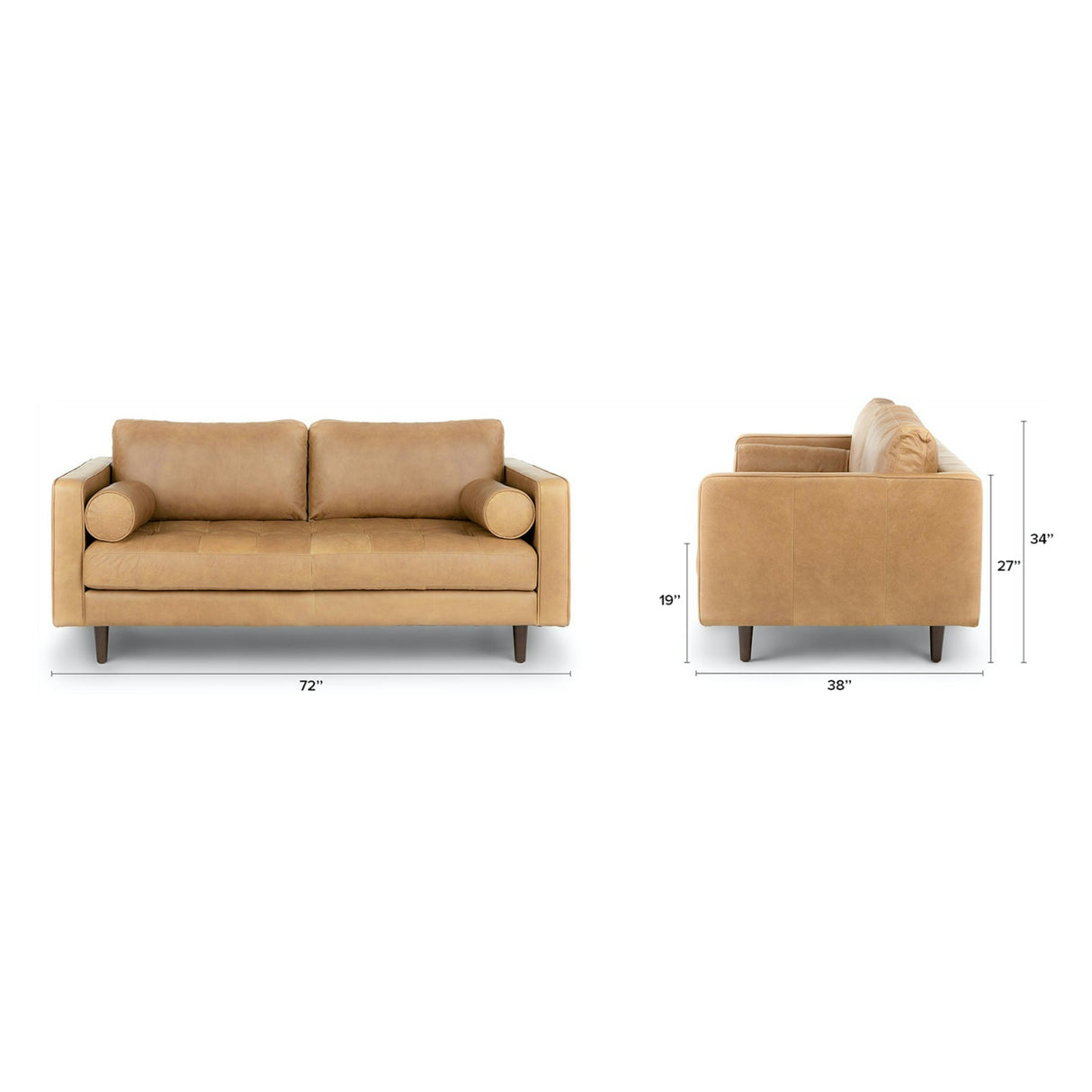 ARTICLE - Sven 72" Tufted Leather Loveseat