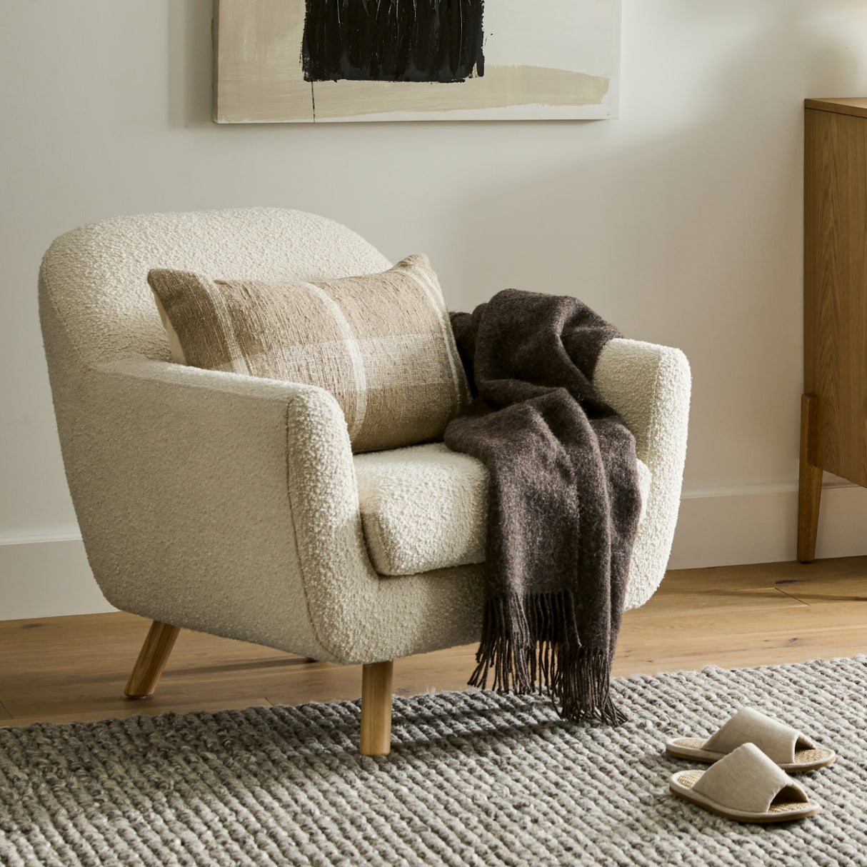 ARTICLE - Gabriola 34" Lounge Chair (Ivory Boucle)