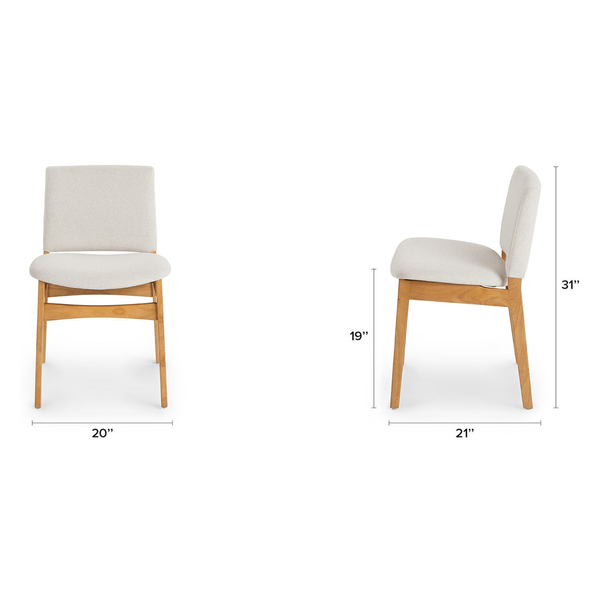 ARTICLE - Nosh Dining Chair (Oak and Ratine Ivory)