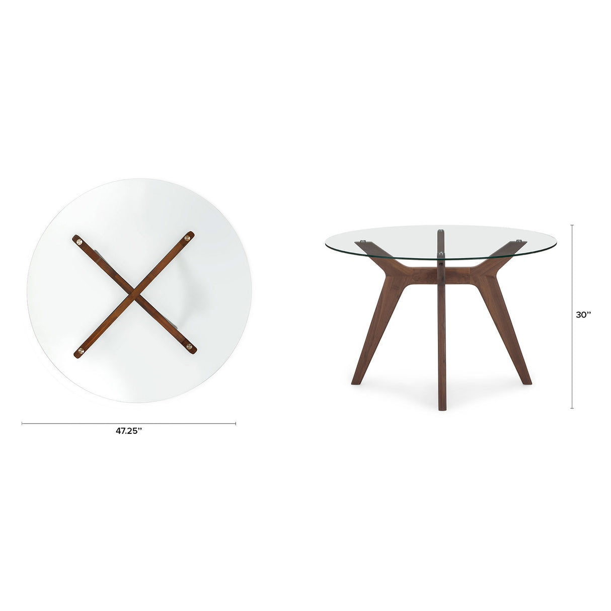 ARTICLE - Emmer 47.25" Glass Dining Table