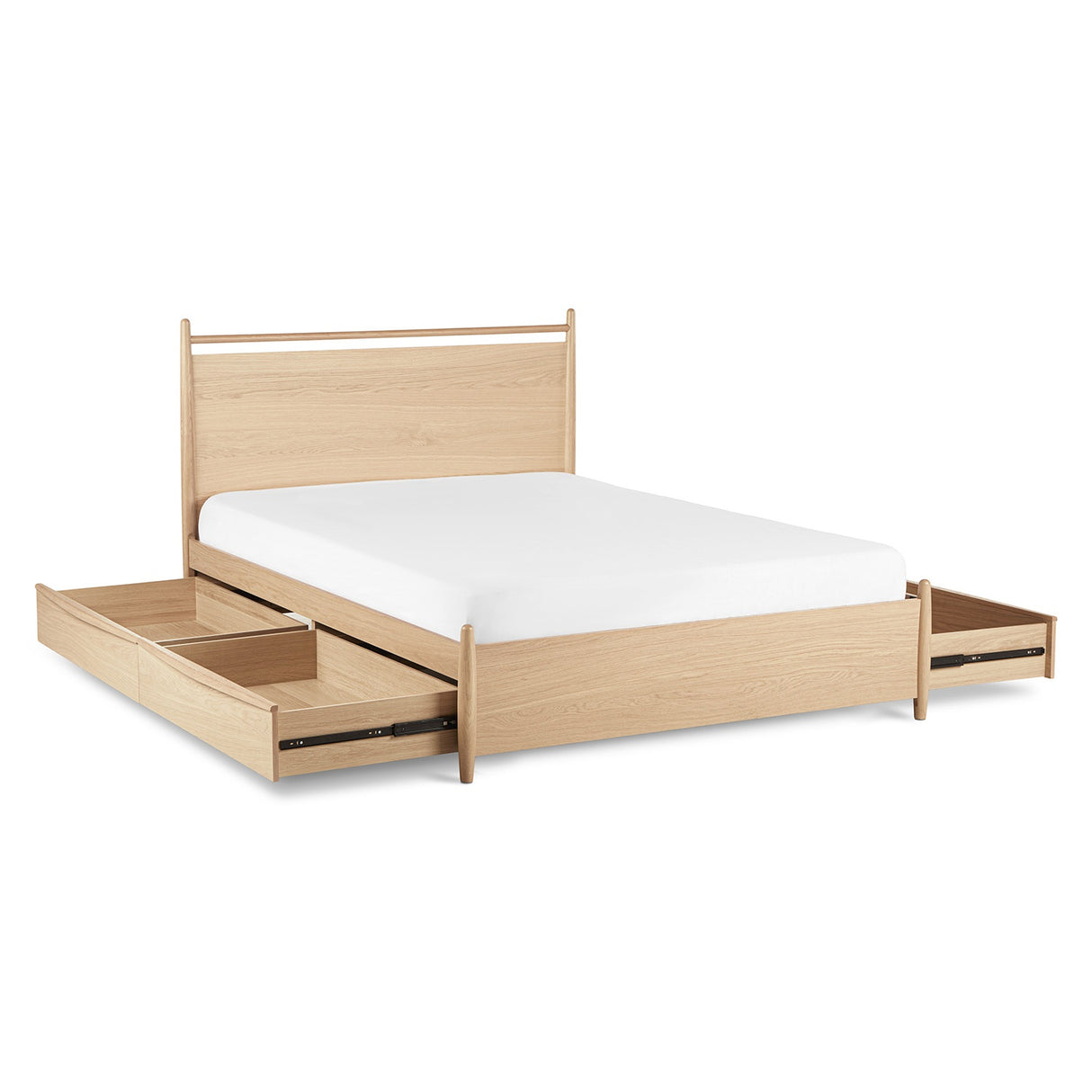 ARTICLE - Lenia Queen Storage Bed (White Oak)