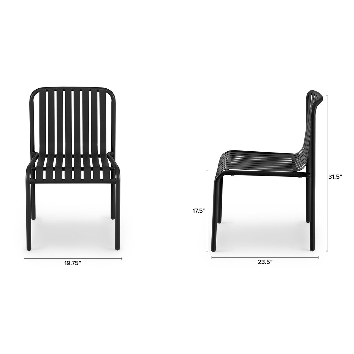 ARTICLE - Sarek Outdoor Stackable Dining Chair(Black)