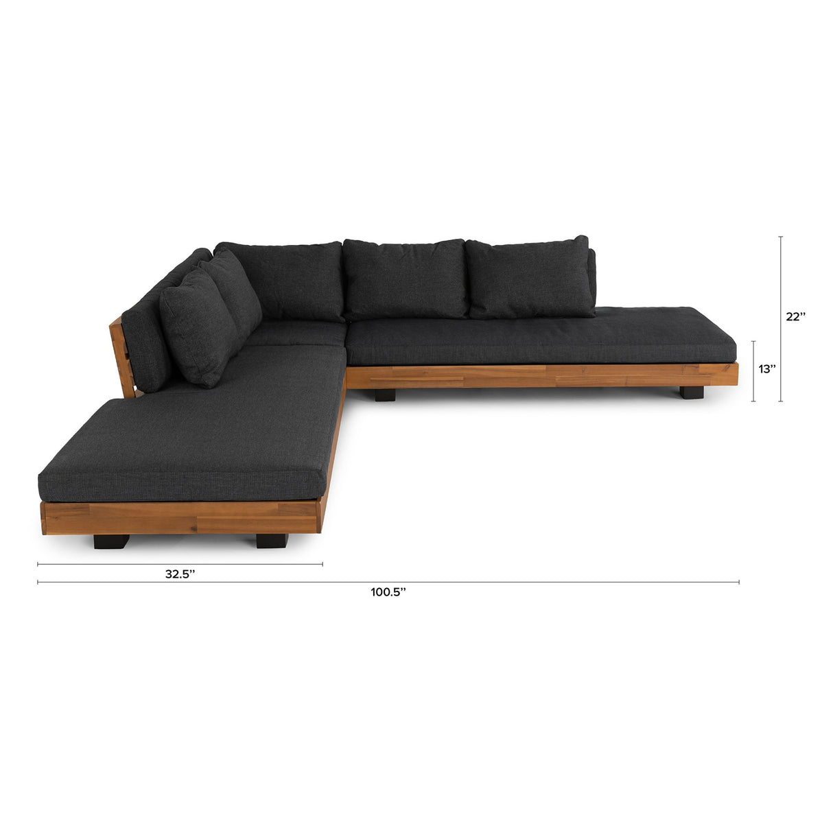 ARTICLE - Lubek 100.5" Outdoor Low Corner Sectional