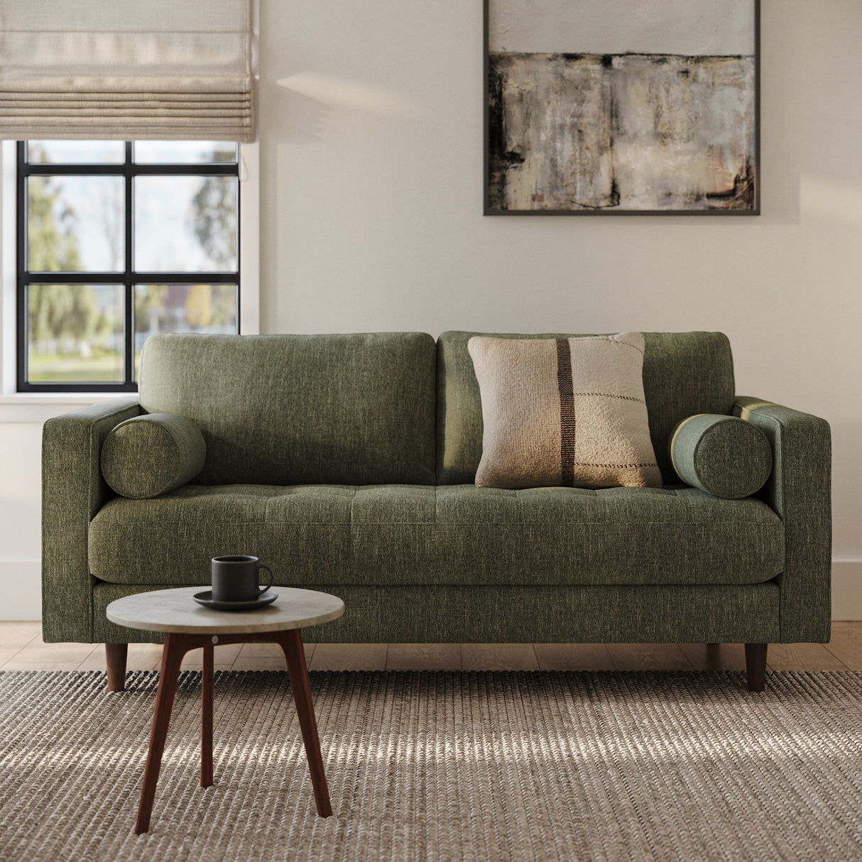 ARTICLE - Sven 72" Tufted Loveseat - Fir Green