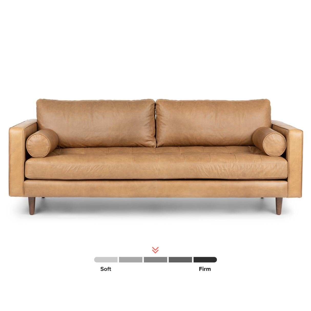 ARTICLE - Sven 88" Tufted Leather Sofa - Charme Tan