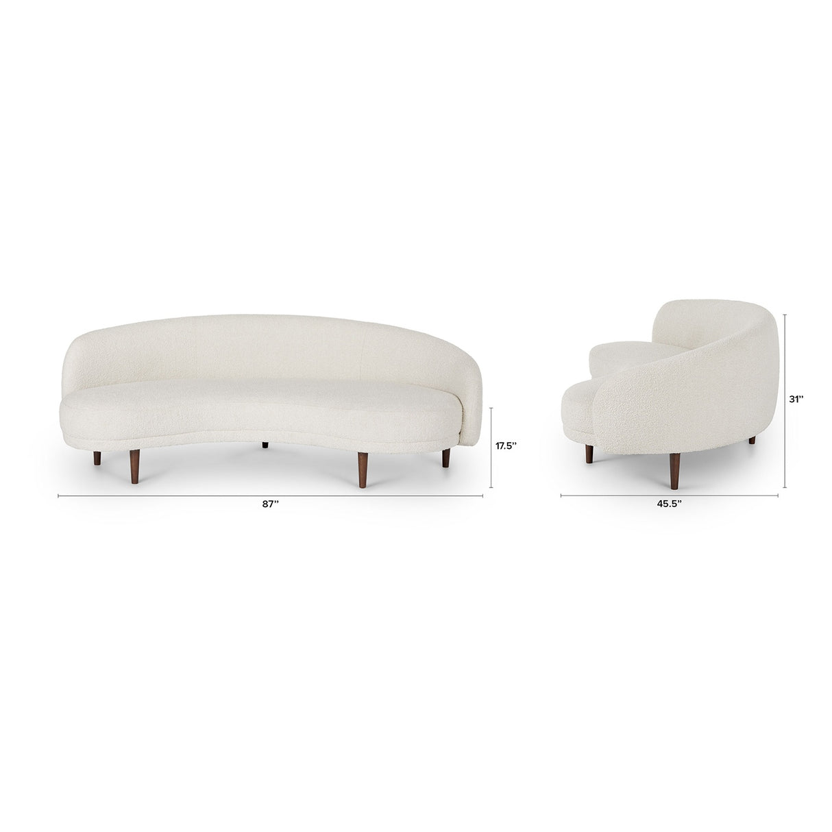 ARTICLE - Kayra 87" Sofa - Ivory Bouclé