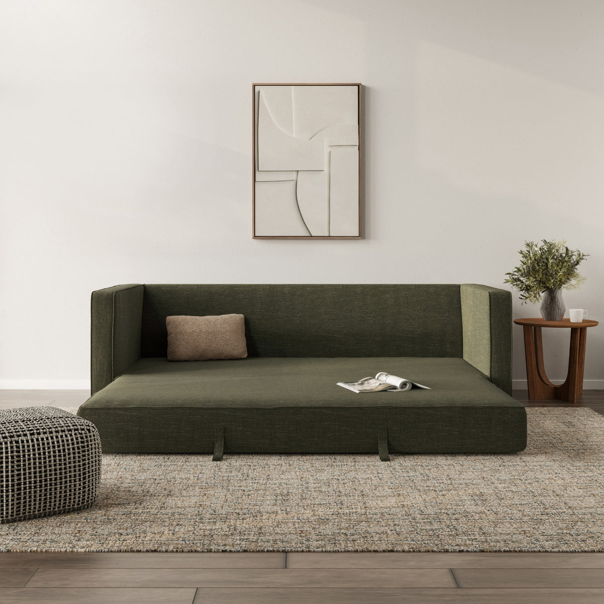 ARTICLE - Sven 88" Tufted Sofa Bed - Fir Green