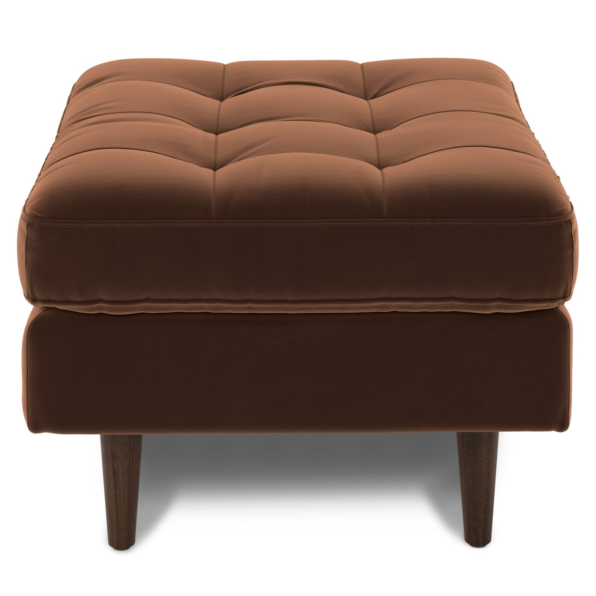 ARTICLE - Sven 30" Velvet Ottoman - Plush Pacific Brown