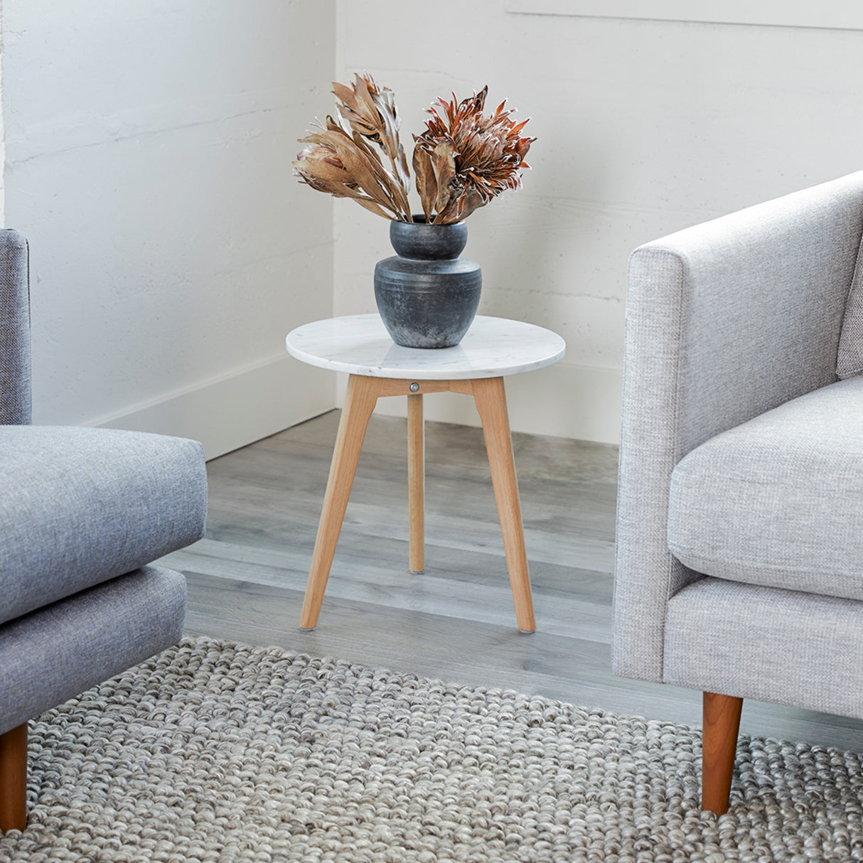 ARTICLE - Mara Marble Side Table - Oak