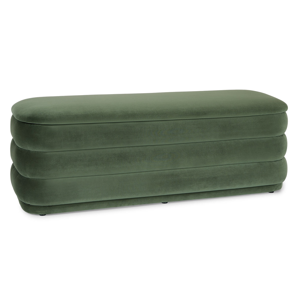 ARTICLE - Rolph 55.5 Velvet Storage Bench - Plush Pacific Green