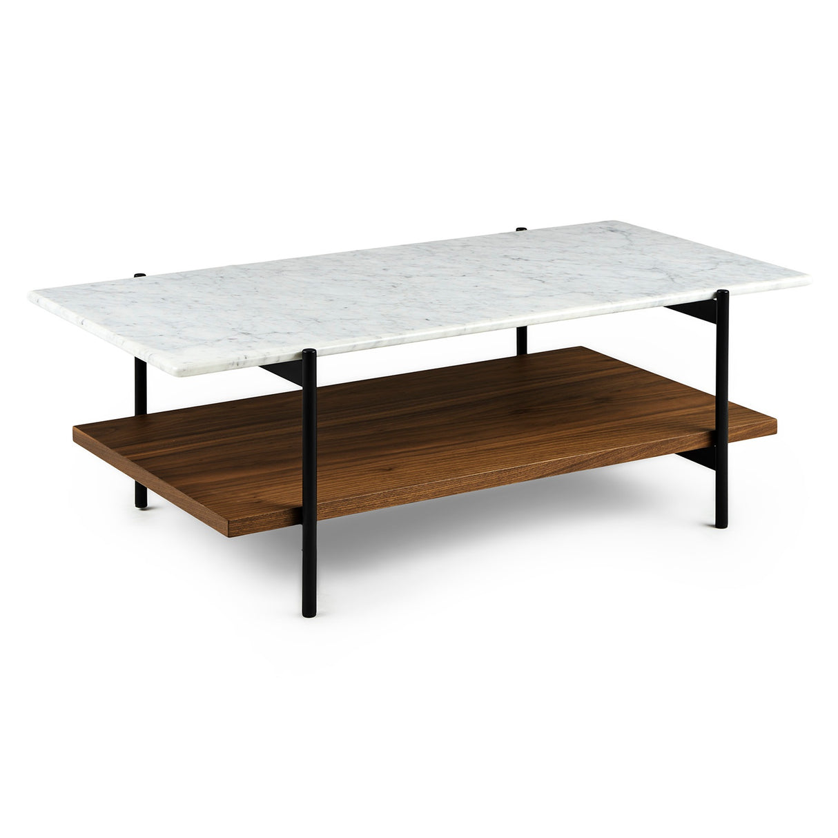 ARTICLE - Agotu 44" Marble Coffee Table - Walnut